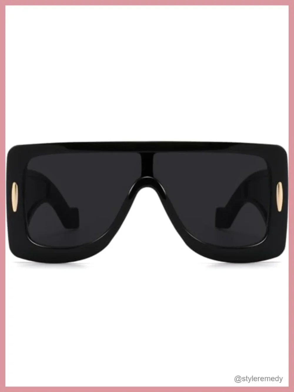 Oversized Shield Sunglasses UV Protection Flat Top Unisex